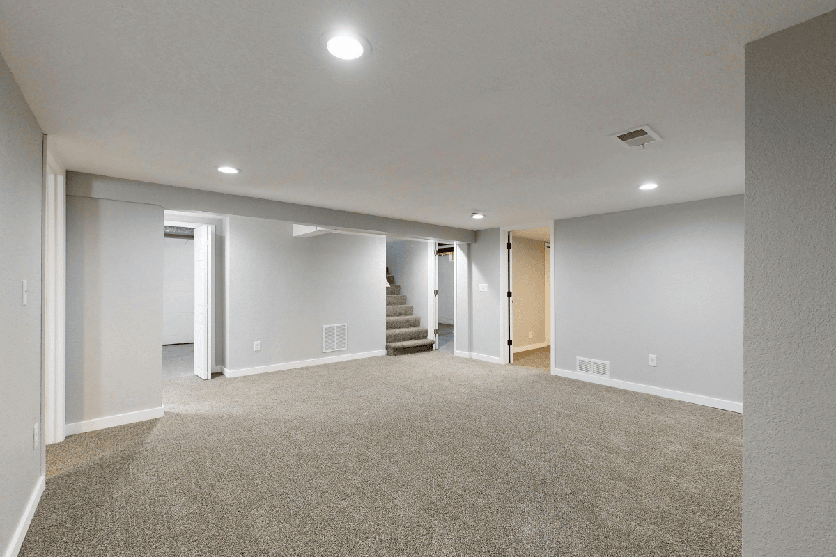 Finished basement renovation