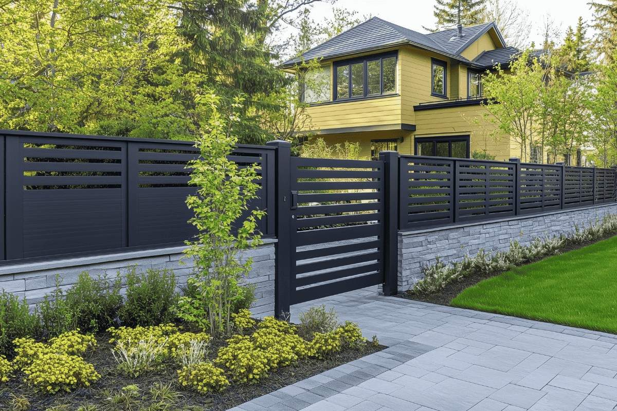 Ornamental iron fence