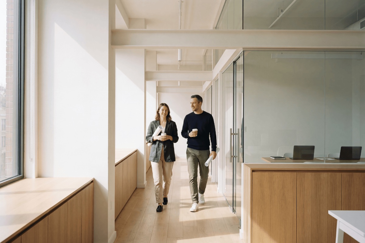 Commercial office freshly painted