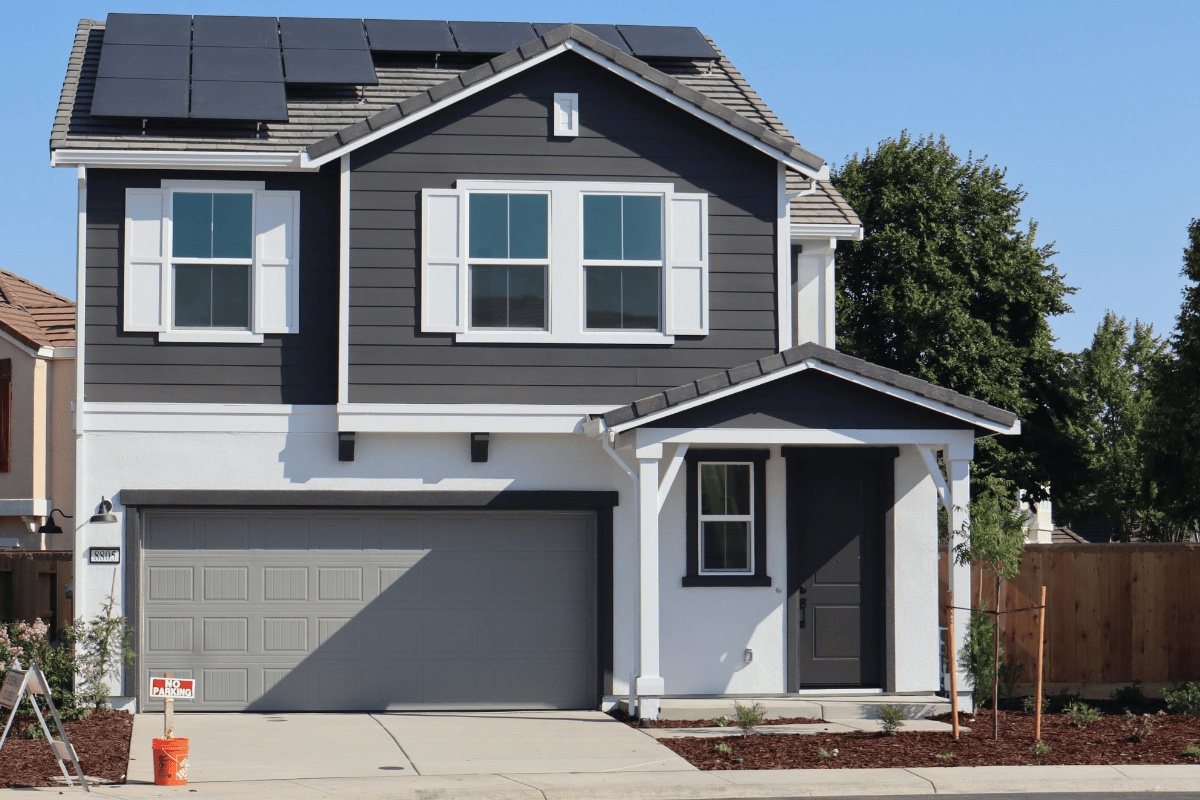 Residential solar panel installation